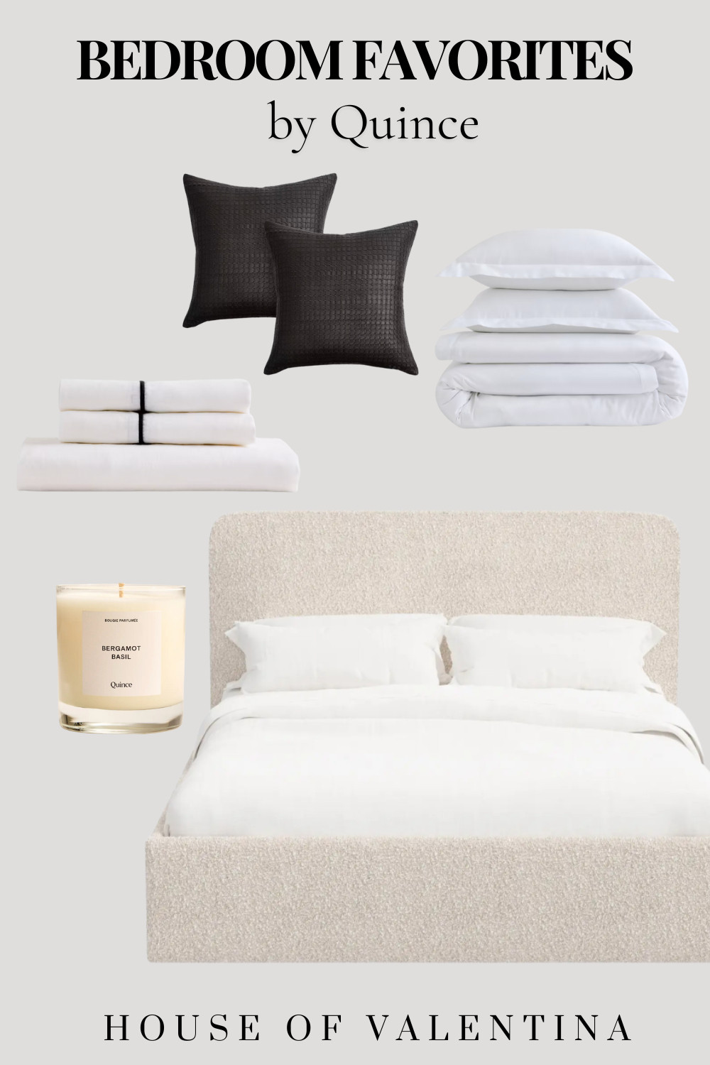 Look at these bedroom FAVORITES!  A Bouclé bed, wonderful candle, leather pillows and the most amazing bedding! 

@onequince #quincepartner

 

#LTKHome #LTKWedding #LTKStyleTip