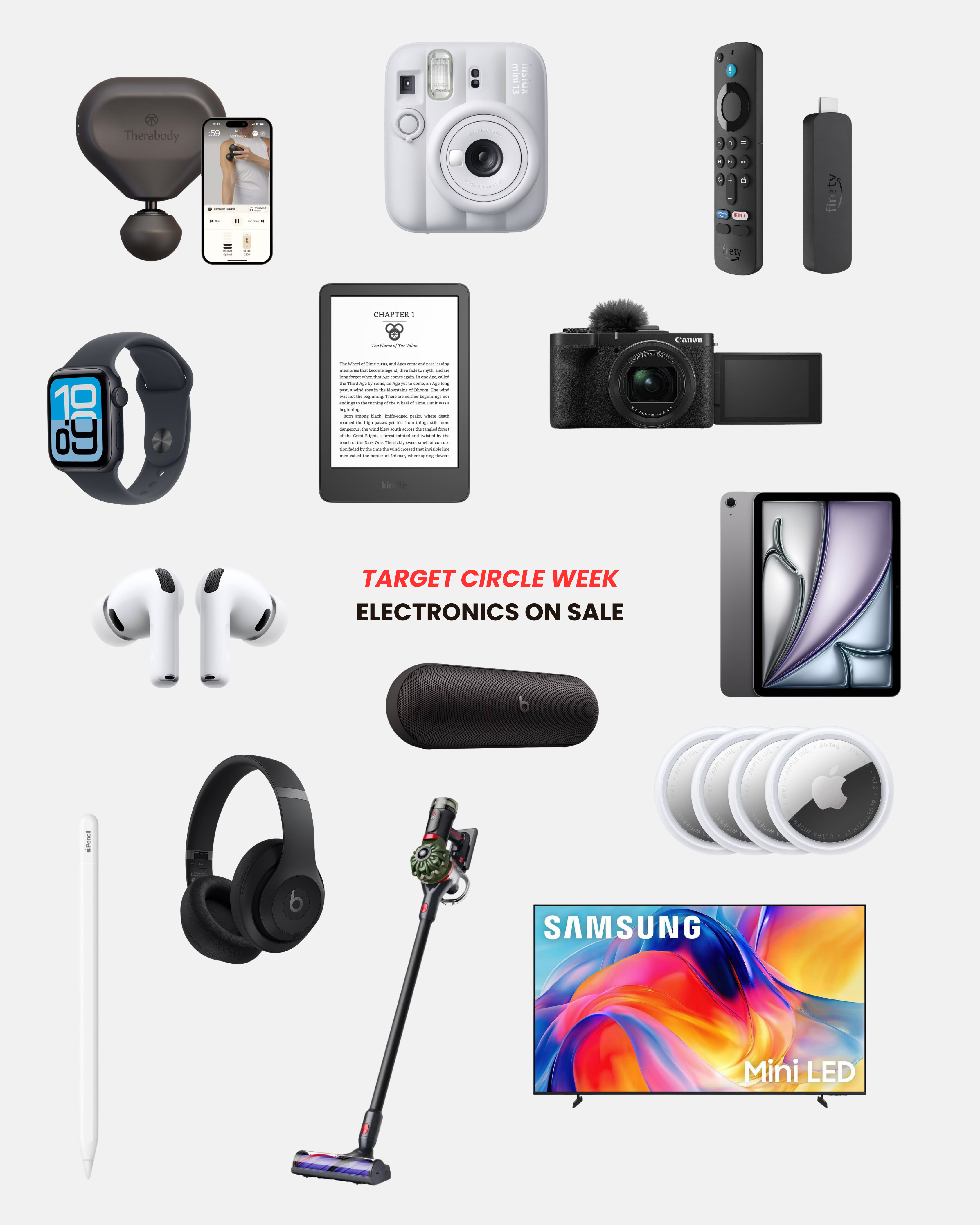 [10/6/26] Target Circle Week | Electronics on Sale ⌚️

Target Circle Week, electronics sale, tech deals, tech finds, home entertainment, smart home, wireless headphones, tablet, camera, travel tech, everyday essentials, gift ideas, sale finds 

 #LTKHome #LTKSaleAlert