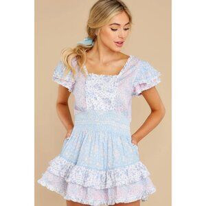 LoveShackFancy Stanton Mini Dress in Blueberry Dust Size Small | Poshmark