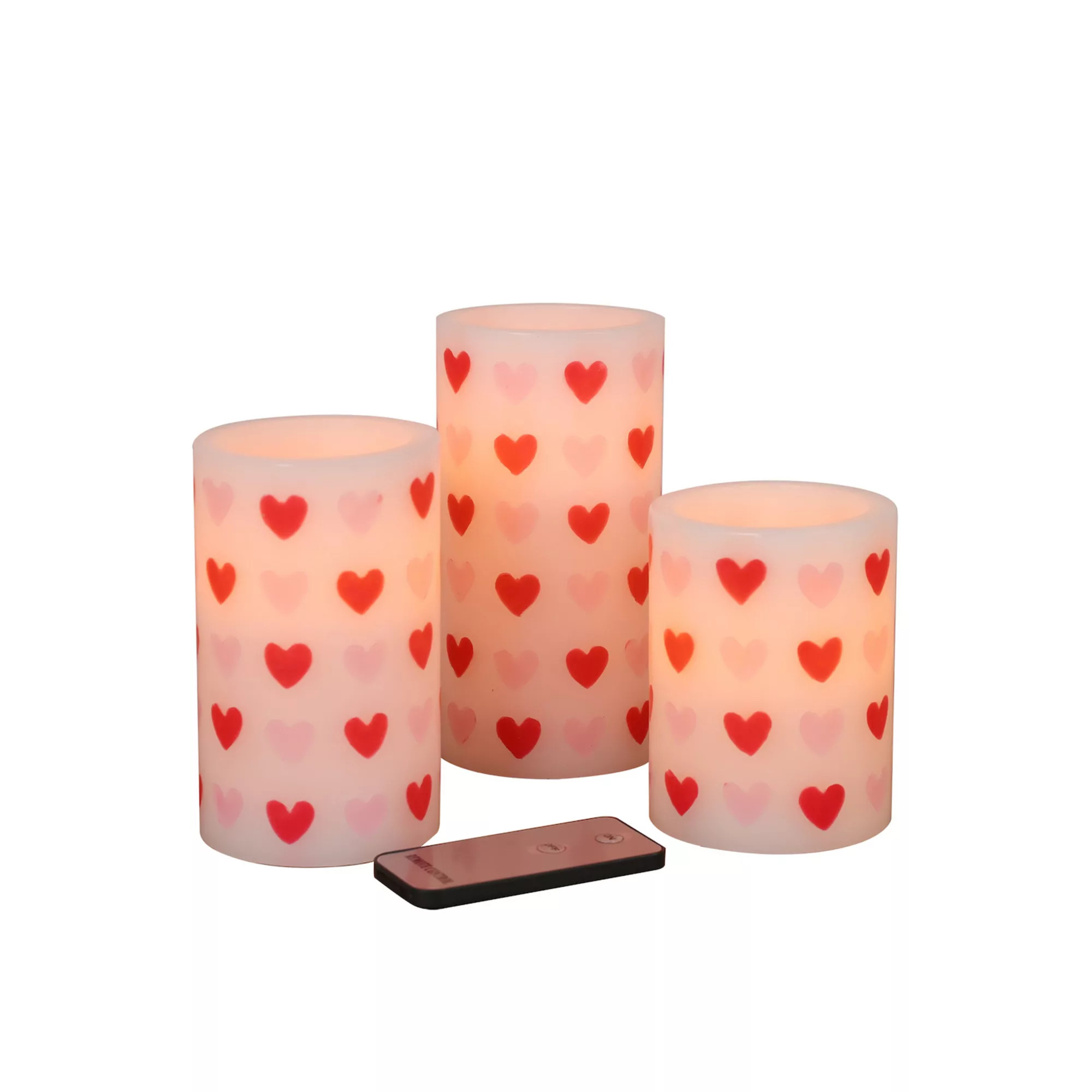 Fitz & Floyd Heart 3-pc. LED Pillar Candle Set | Kohl's