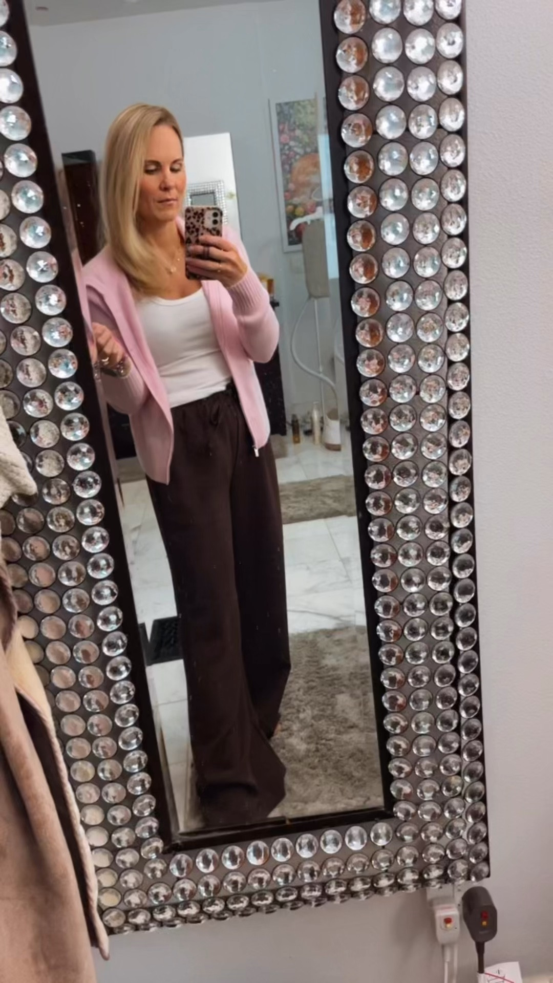 Today’s outfit is Aritzia Kashmir pink zip up is to die for it is so good that when I saw the price tag to it I was like oh I’m gonna put back a couple items just so I can get this one. That’s how much I love it. I’m in a size medium. I probably could’ve gone with a small, but I do like an oversized fit and then Aritzia tank top size medium, and then the Aritzia large pants in the gorgeous chocolate brown color size medium as well pair of my Steve Madden ballet flats with this look at my pink Dior bag. ￼

#LTKdayinmylife #LTKmomlife #LTKfitnessgoals