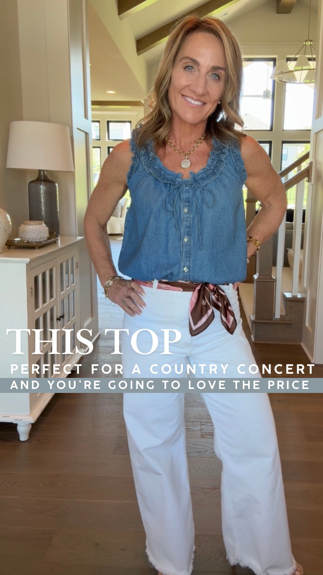 The easiest country concert outfit: Lightweight denim top + white denim + a little scarf detail… done.

The best part? This top is from Walmart 🙌🏼 and it’s one of those pieces you’ll wear way beyond a concert. 🎵

#LTKootd #LTKmomlife