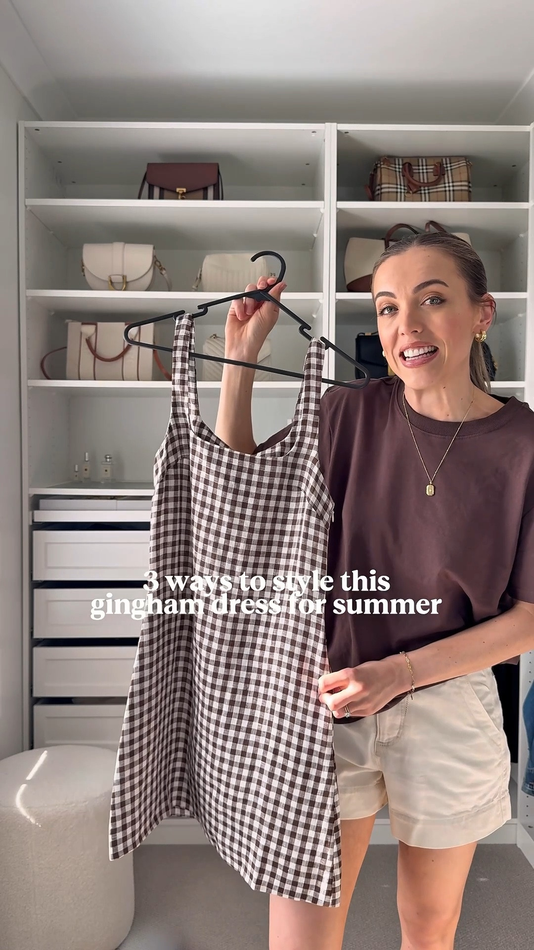 Three ways to style one gingham dress — from summer casual to everyday chic and dressed up 🤍

I’m wearing the AERE gingham dress in size 6 and it’s true to size for the brand.
Such an easy, versatile piece you can wear on repeat all summer.

All outfit details linked ✨


#LTKsummer #LTKaustralia #LTKstyletip