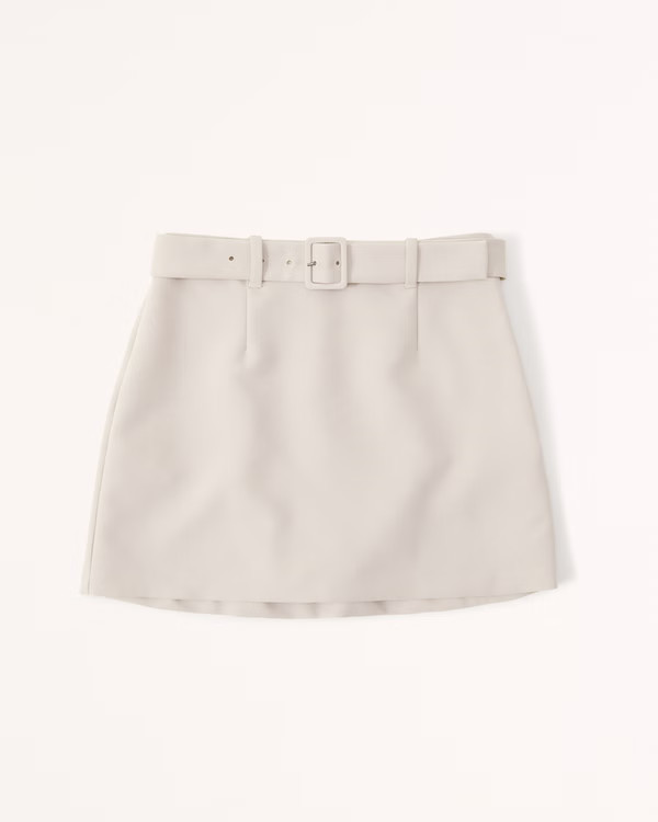 Belted Menswear Mini Skort | Abercrombie & Fitch (US)