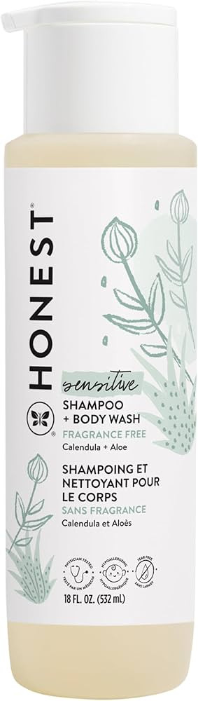 The Honest Company 2-in-1 Cleansing Shampoo and Body Wash for Sensitive Skin, Gentle Tear-Free, H... | Amazon (US)