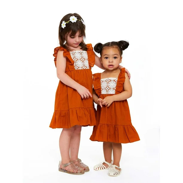 Wonder Nation Baby and Toddler Girls Sleeveless Smocked Dress, Sizes 12M-5T | Walmart (US)