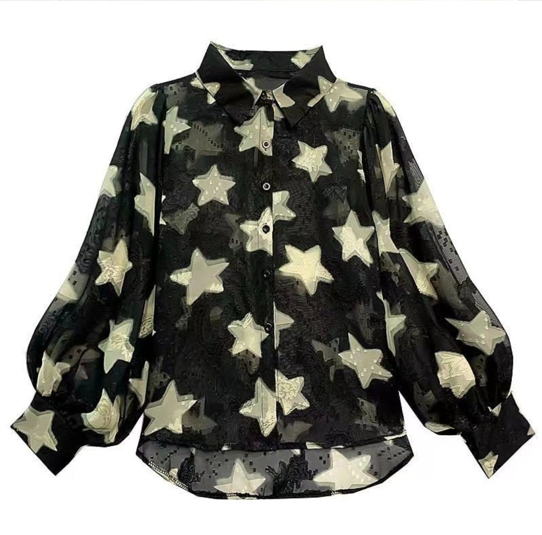 Collared star blouse for holiday season.Use code GLAMCOFFEE.

#LTKMidsize #LTKPetite #LTKFindsUnder50