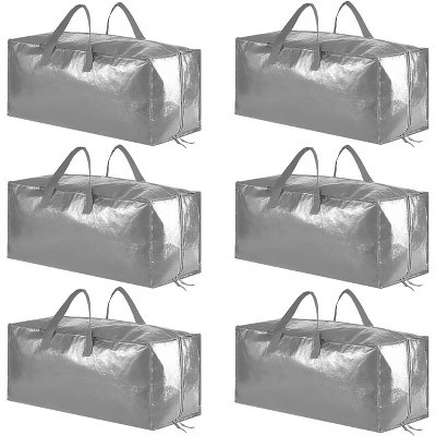 6 Pc Heavy Duty Moving Bags – Durable Storage Totes with Backpack Straps, Strong Handles & Zippers – Ideal for Packing & Moving | Target