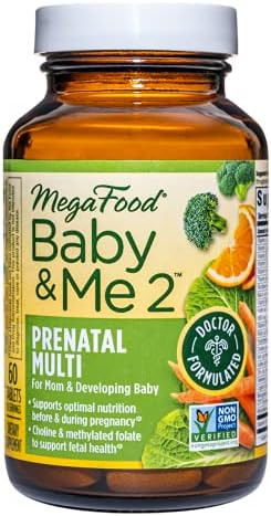 MegaFood Baby & Me 2 Prenatal Vitamins - Postnatal and Prenatal Multivitamin for Women with Bioti... | Amazon (US)