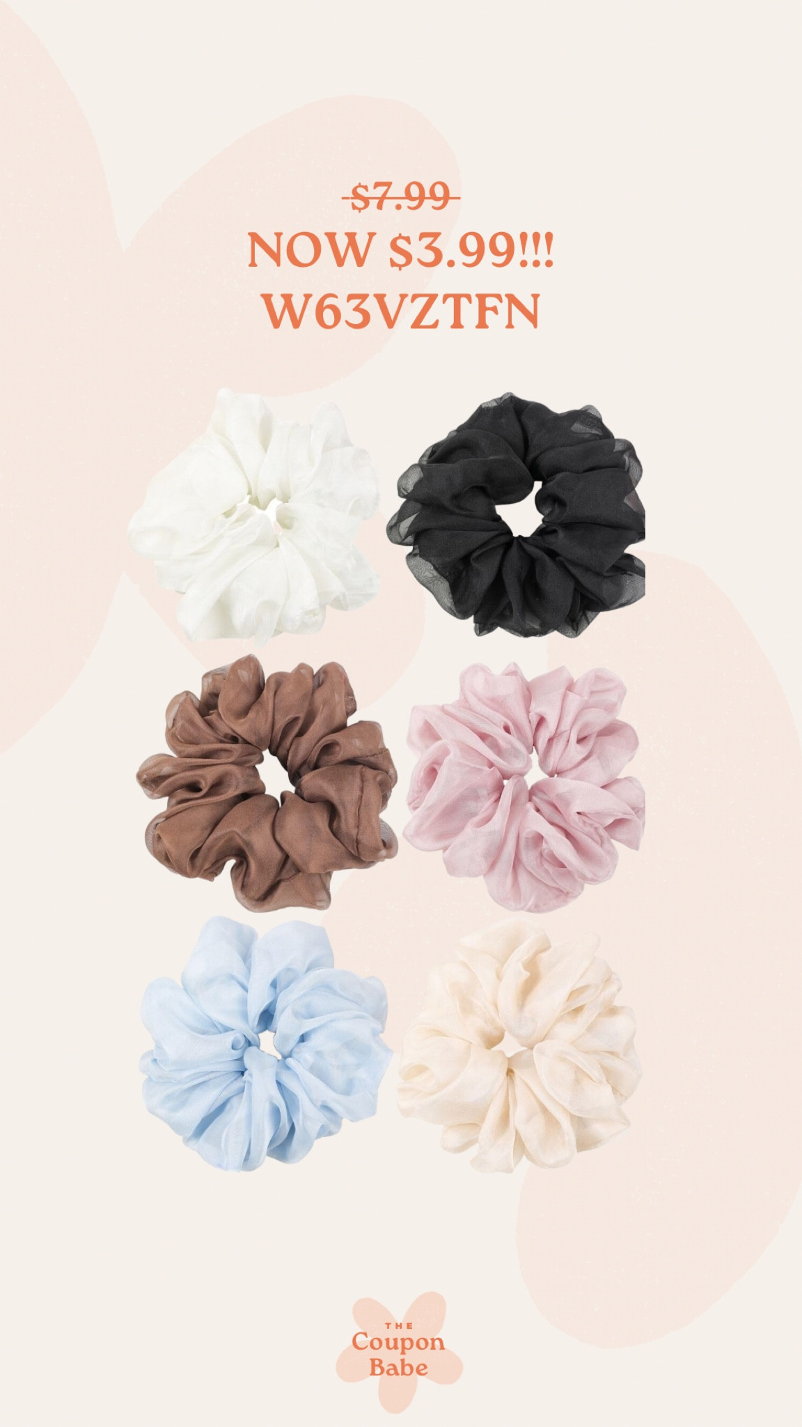 W63VZTFN

Jumbo scrunchies only $3.99 with code! 

#LTKSale