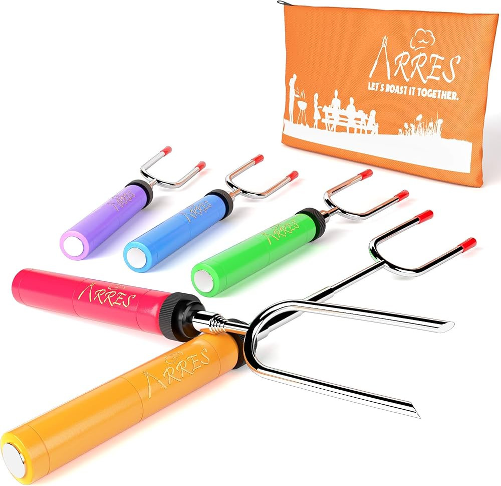 Marshmallow Roasting Sticks kit-Telescoping Stainless Steel Cookware Set Forks for Smores & Best ... | Amazon (US)