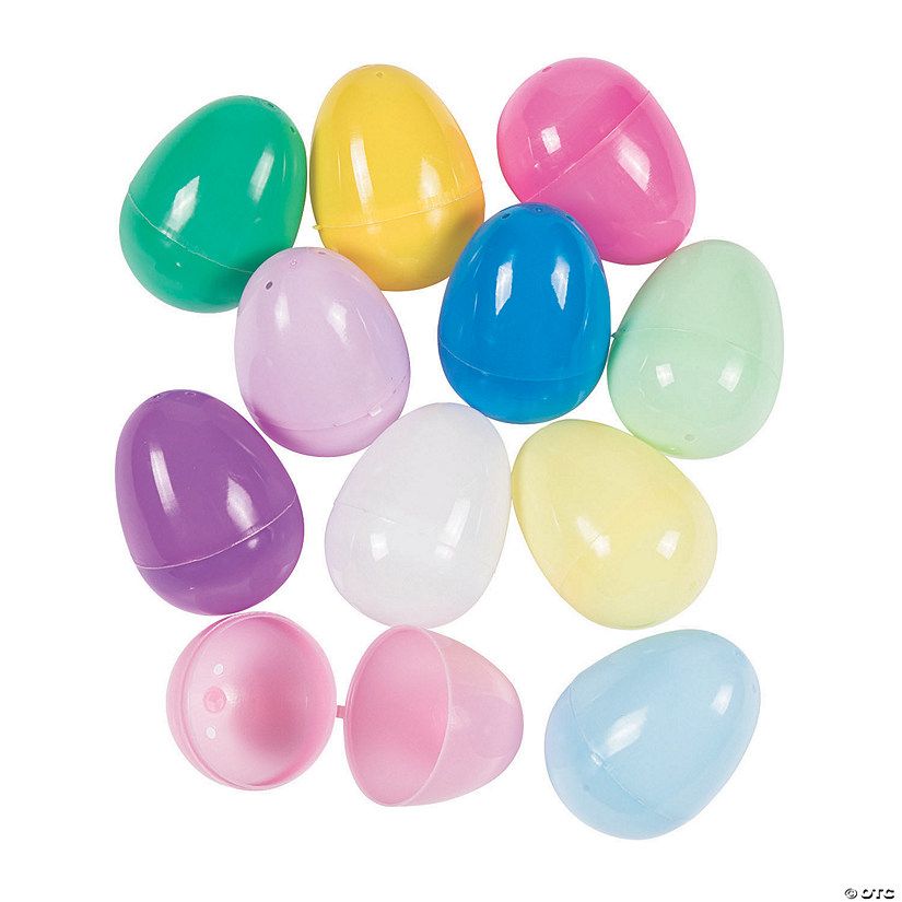 2 1/4" Bright & Pastel Plastic Easter Eggs - 48 Pc. | Oriental Trading Company