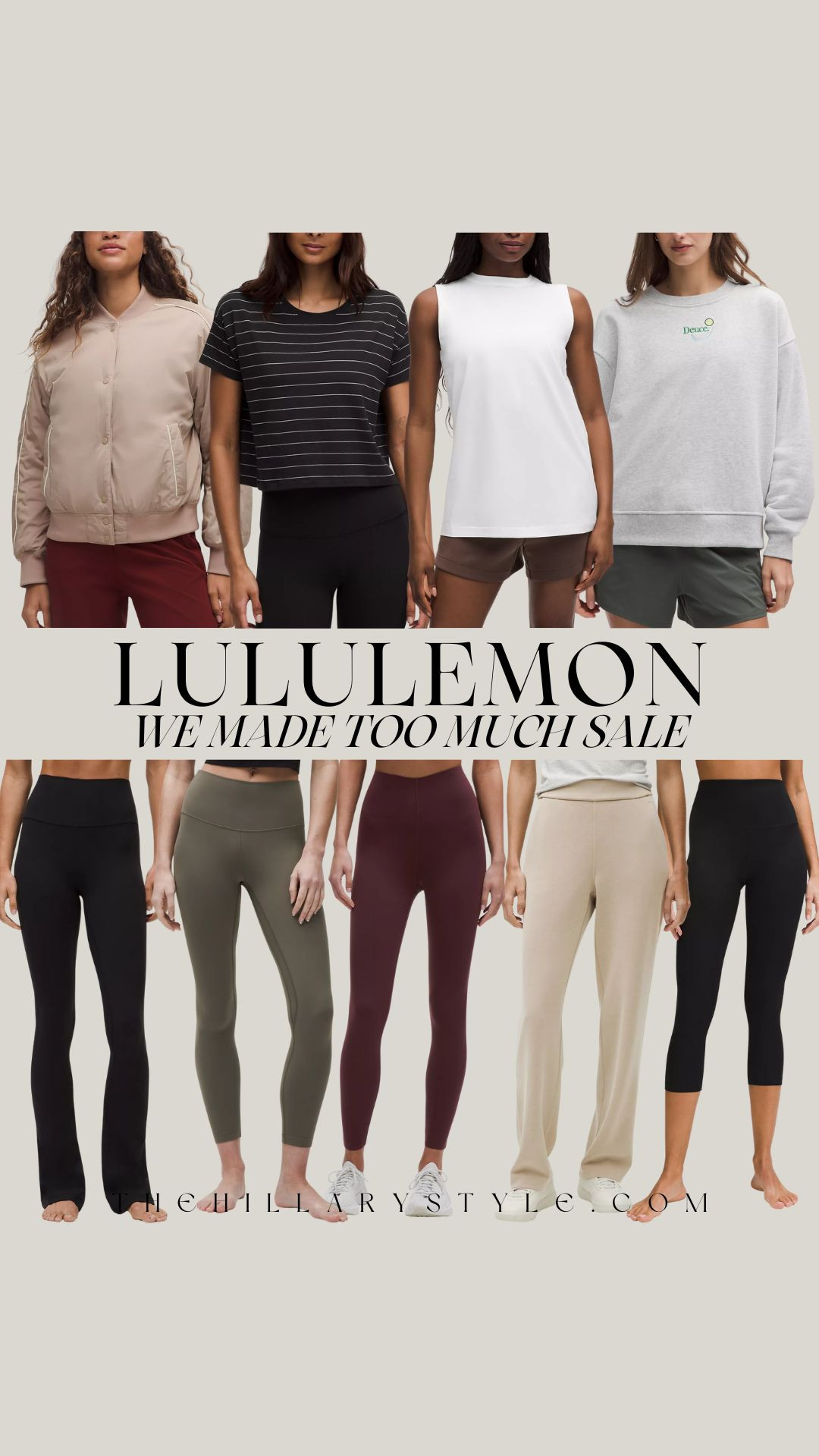 🚨 Lululemon We Made Too Much Sale Alert! 🧘‍♀️
It’s time to stock up! The Lululemon "We Made Too Much" Sale is packed with the best deals on their most popular items. 🎉 Score major discounts on viral essentials like the Align leggings (in classic black, new colors, and flared styles!), Swiftly Tech tops, cropped tees, cozy Define Jackets, and athletic shorts. Whether you're refreshing your workout wardrobe or elevating your athleisure style, these pieces are must-haves. Shop now while sizes are still available—these items sell out fast!

#LululemonSale #WeMadeTooMuch #LululemonAlign #Athleisure #LululemonFinds #WorkoutGear #YogaLife #Lululemon #Activewear #SaleAlert #LuluHaul #TheHillaryStyle 

 

#LTKfitnessgoals #LTKActive #LTKSaleAlert