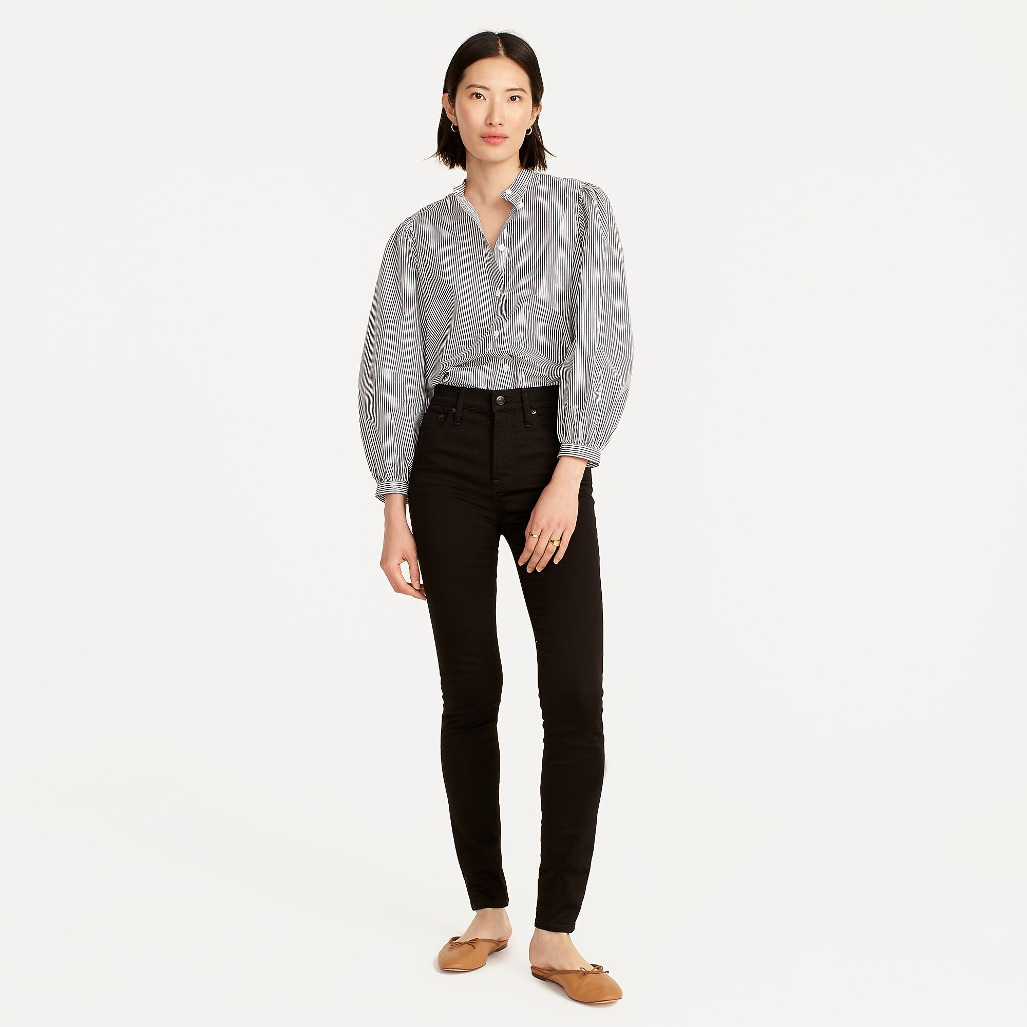 10" highest-rise toothpick jean in true black | J. Crew US