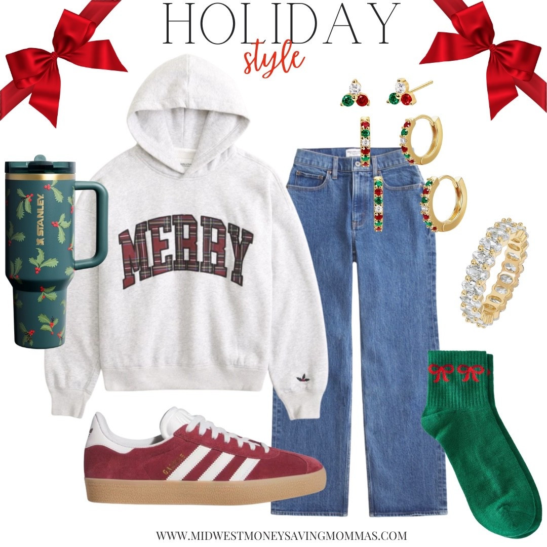 Holiday outfits perfect for all activities this Christmas season ❤️

Christmas outfit  hoodie  denim jeans  Christmas socks Stanley cup  adidas sneakers  gold jewelry 

#LTKHoliday #LTKSeasonal #LTKStyleTip