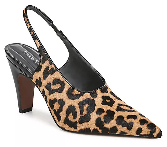 Franco Sarto Slingback Leopard Pump - Sorrento2 - QVC.com | QVC