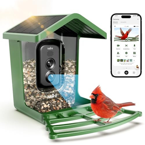Bird Feeder with Camera, 4K UHD Video & 5G WiFi Live Stream, 32MP with AI Bird ID for 10,000+ Species, 2 Solar Powered, Birdhouse Camera for Outdoor Backyard Birdwatching Gift | Amazon (US)