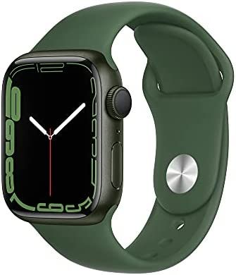 Apple Watch Series 7 [GPS 41mm] Smart Watch w/ Green Aluminum Case with Clover Sport Band. Fitne... | Amazon (US)