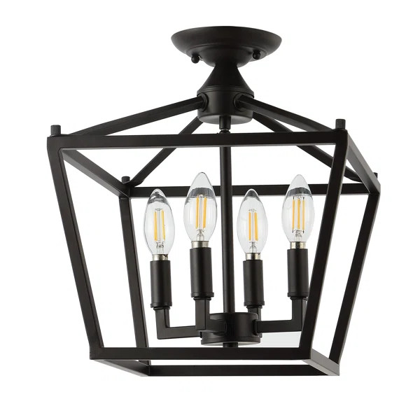 Hubbardton 4 - Light 12'' Lantern Geometric Flush Mount | Wayfair North America