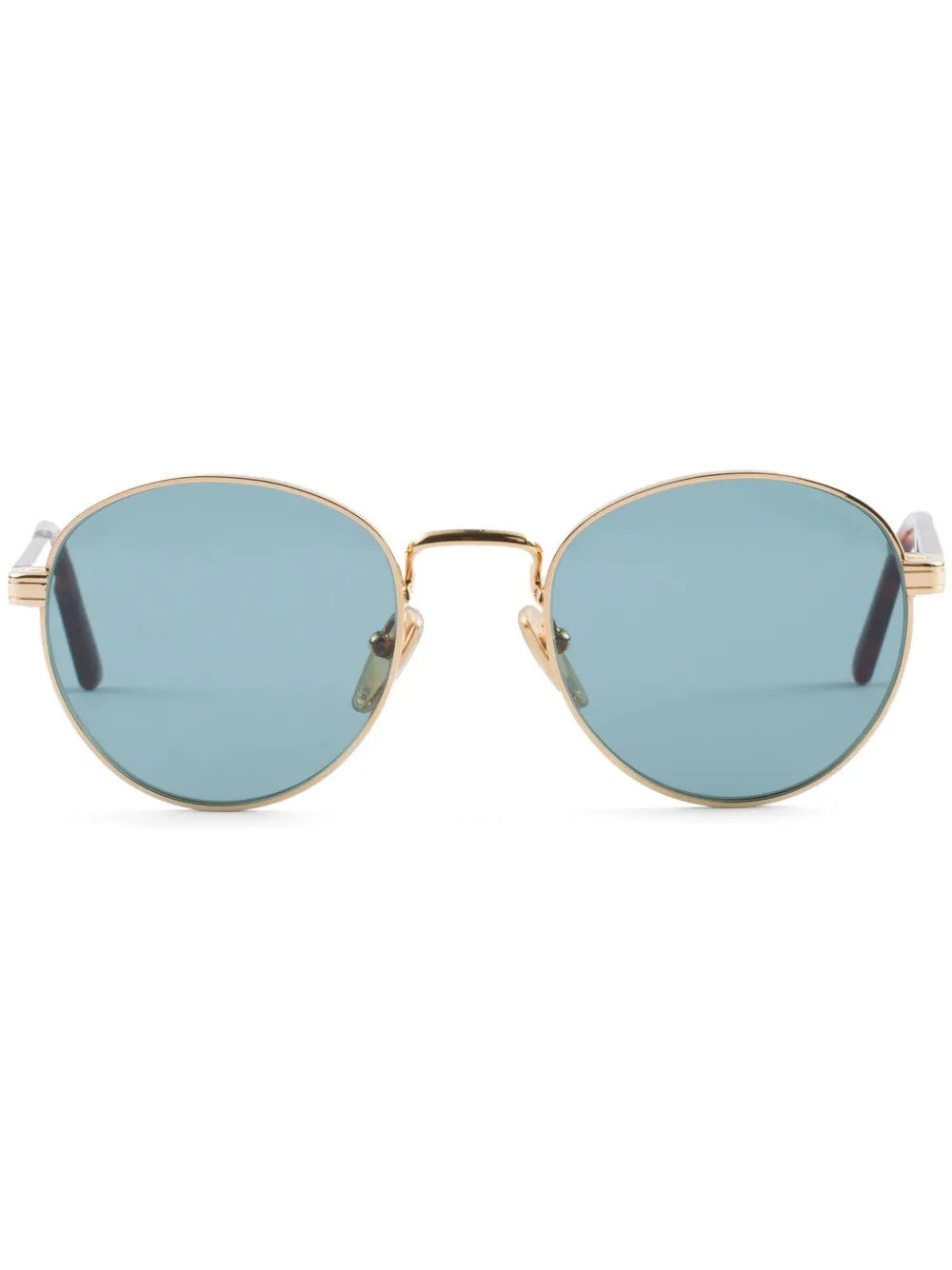 Prada Eyewear round-frame sunglasses - Gold | Farfetch Global