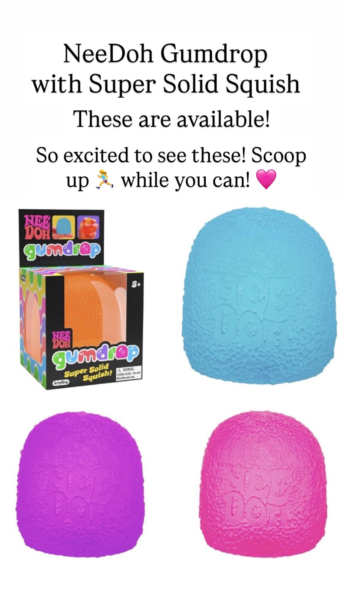 NeeDoh Gumdrop - Textured Sensory Toy with Super Solid Squish

#LTKKids