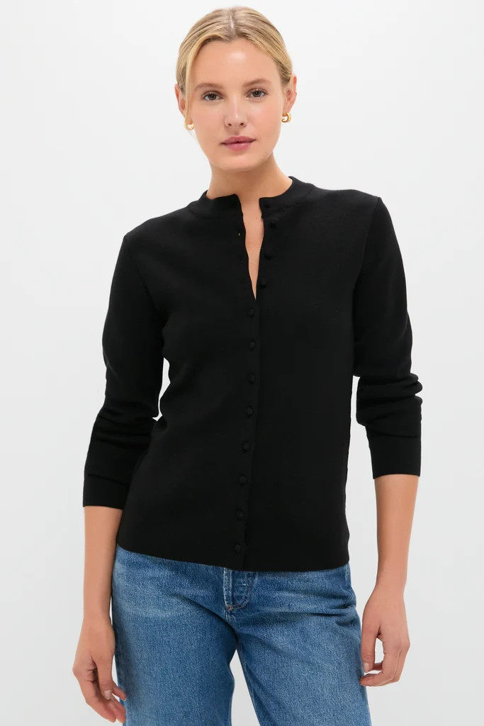 Black Structured Margaux Cardigan | Tuckernuck (US)