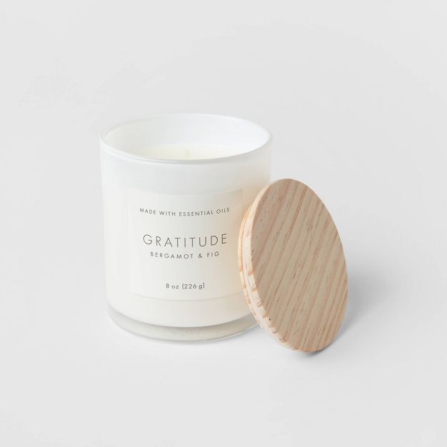 Wood Lidded Glass Wellness Grateful Candle - Project 62™ | Target