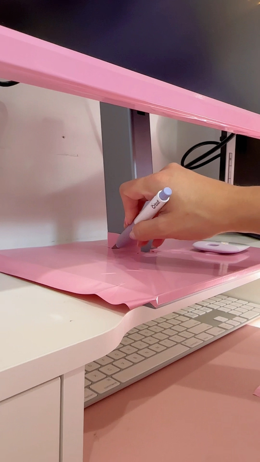 I gave my boring monitors a glow up with Cricut Vinyl and scalloped washi tape! 

#LTKHome #LTKBacktoSchool