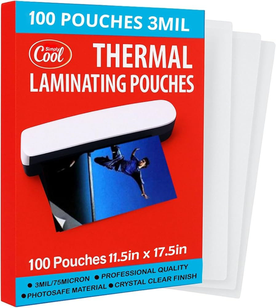 3MIL Thermal Laminating Sheets (100 Count) 11.5x17.5 inch, Dry-Erase Friendly Laminating Pouches,... | Amazon (US)