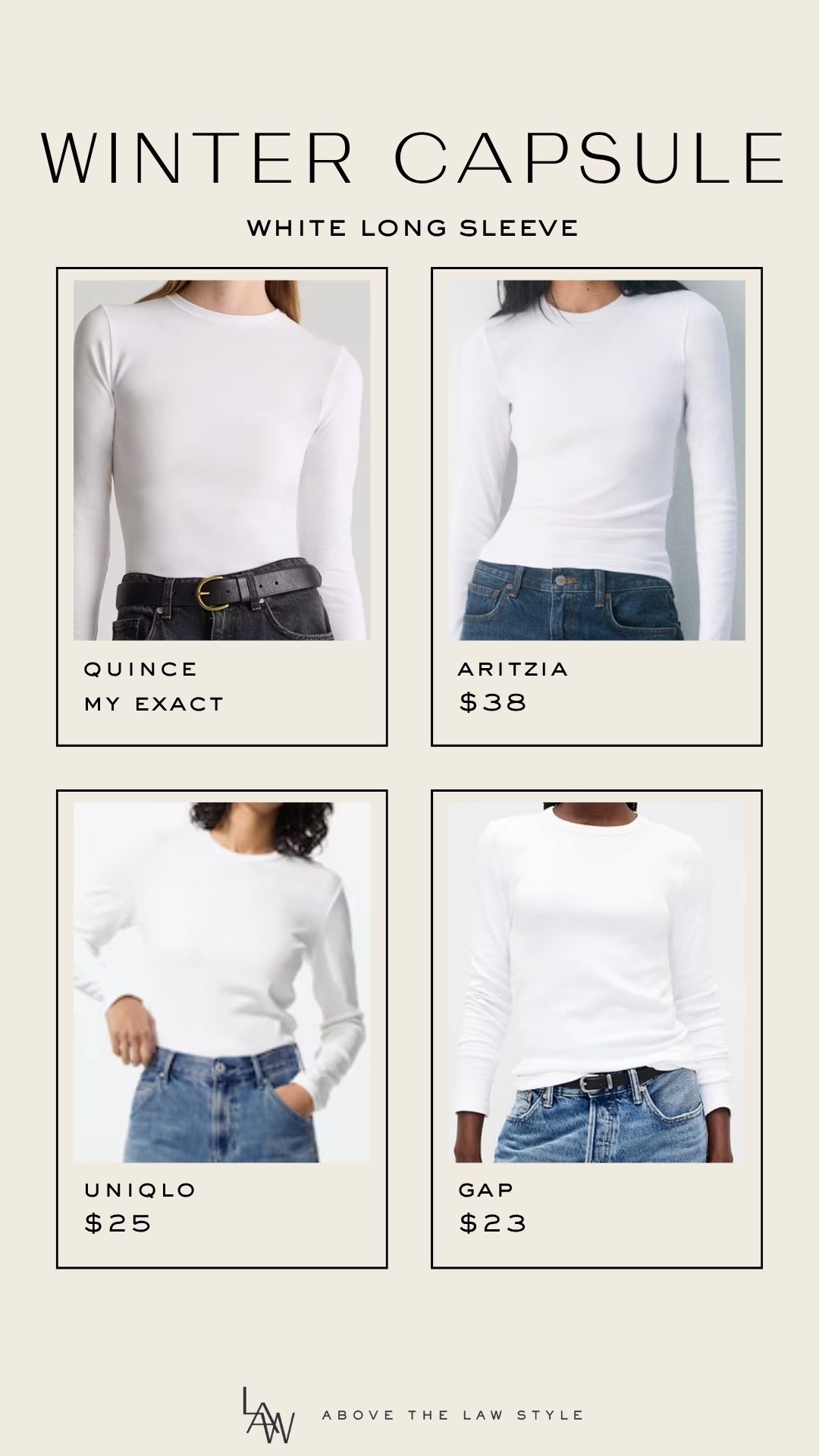 Winter Capsule: White Long Sleevee

#LTKFindsUnder100 #LTKFindsUnder50 #LTKStyleTip