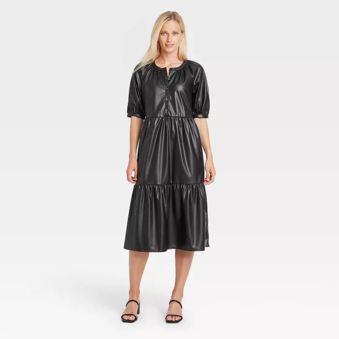 Women's Raglan Short Sleeve Trapeze Dress - Who What Wear™ | Target