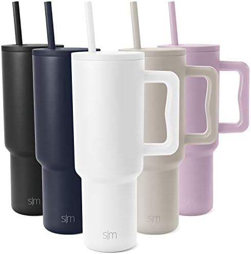 Simple Modern 40 oz Tumbler with Handle and Straw Lid | Insulated Reusable Stainless Steel Water ... | Amazon (US)
