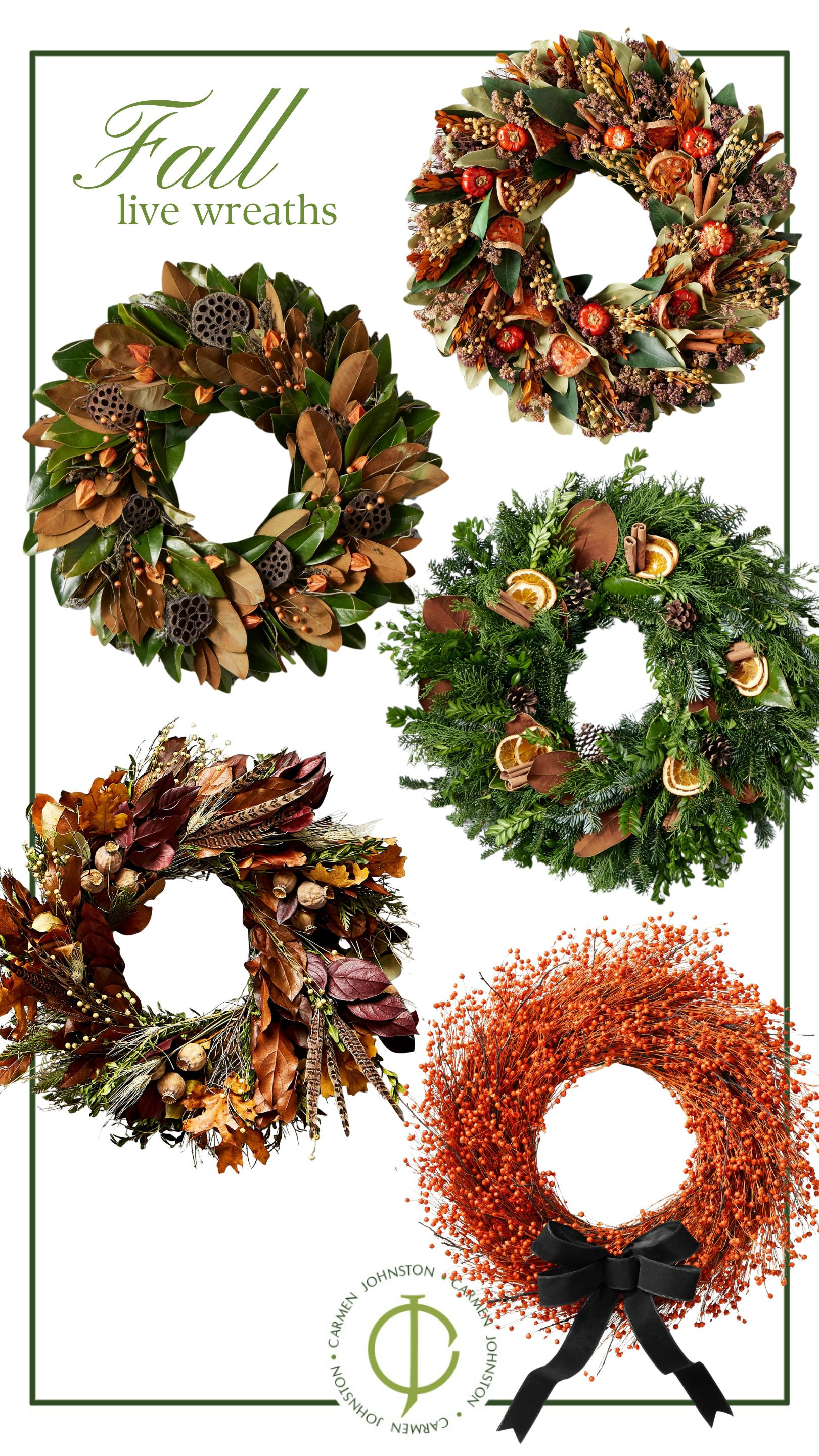 Live fall wreaths for perfect front porch styling  

 #LTKSeasonal #LTKHome