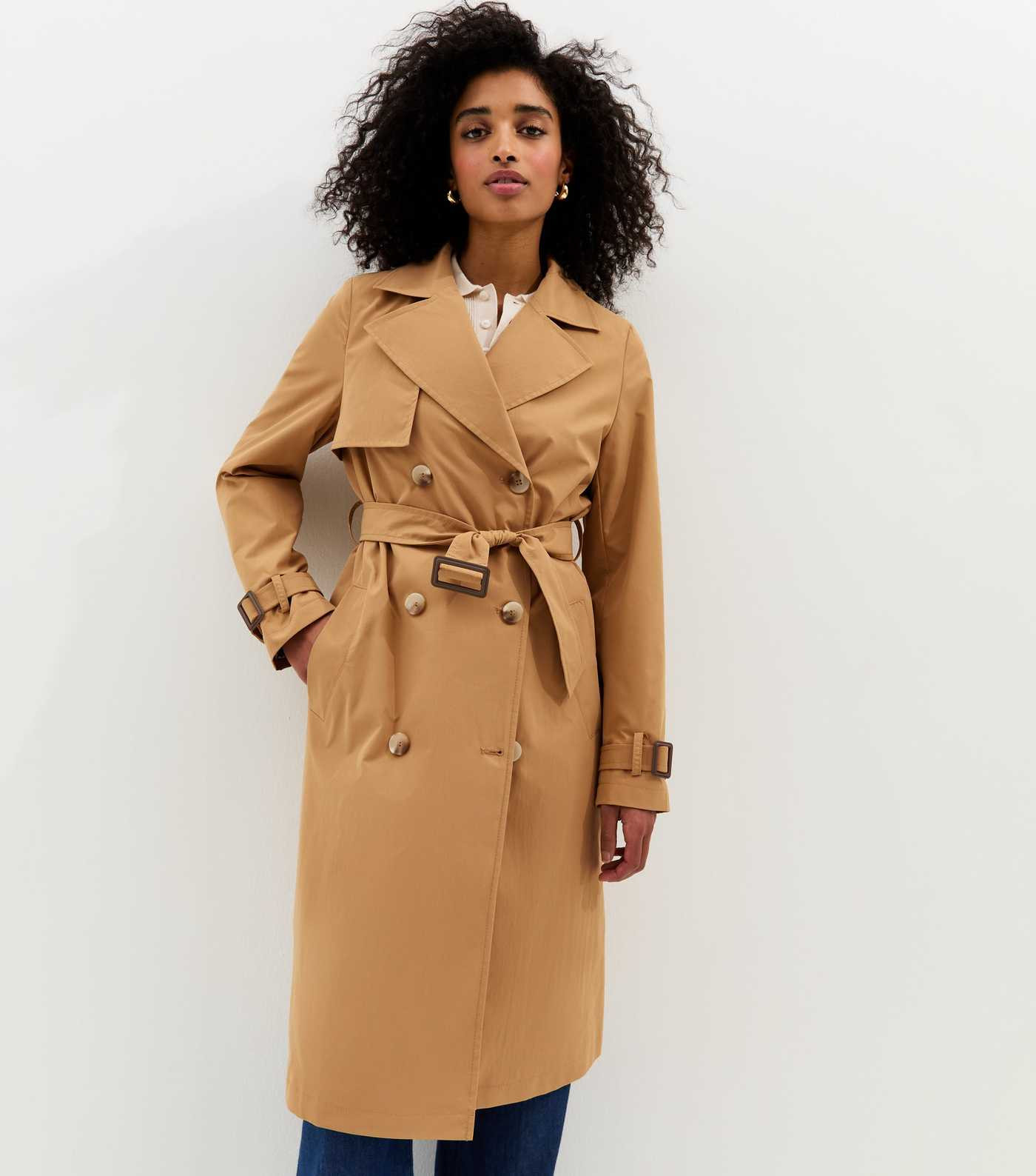Tan Double Breasted Trench Coat | New Look | New Look (UK)