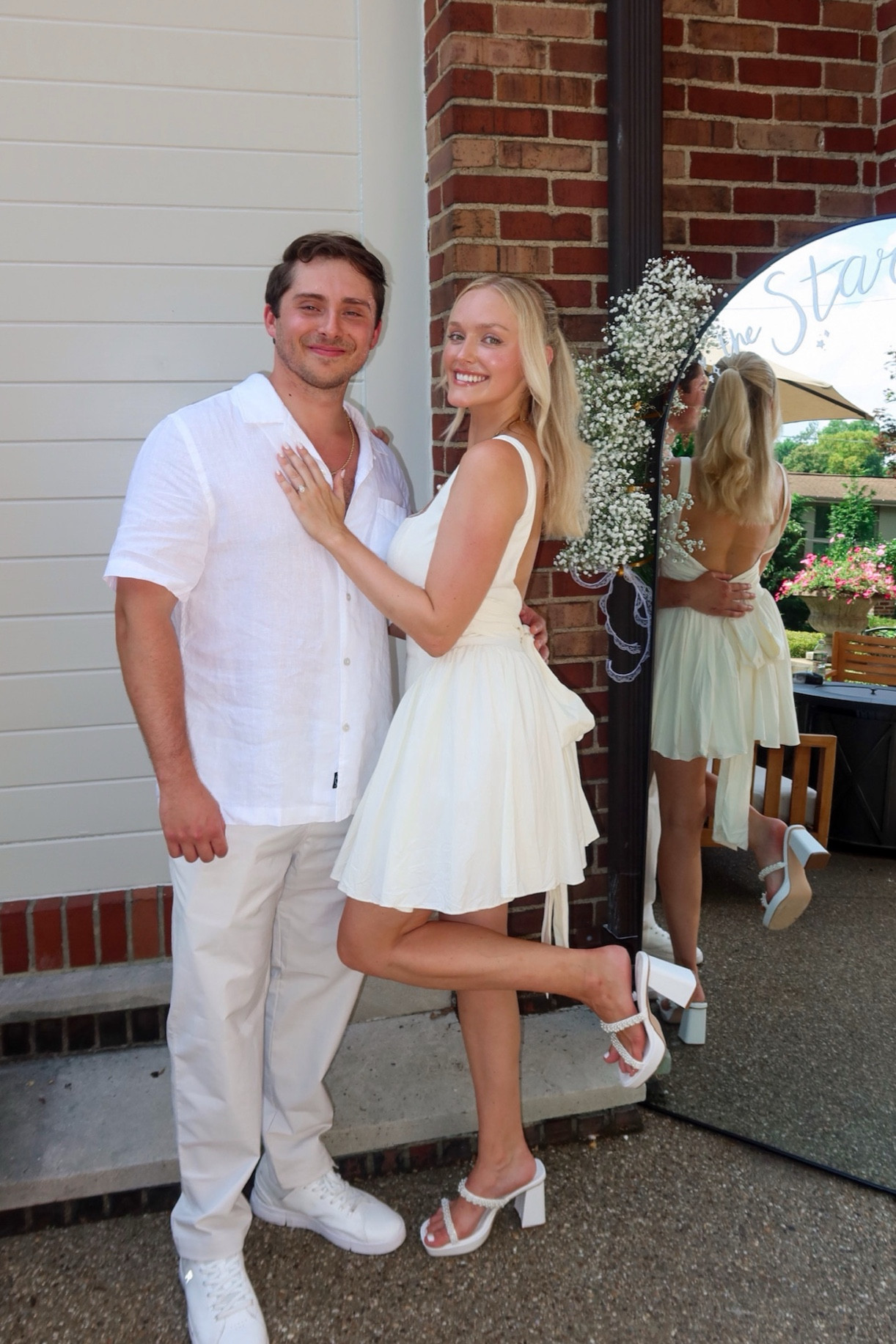 all white looks good on us 🥹🫶🏻🤍💍💫

David’s trousers are in color “raw linen"

#LTKParties #LTKStyleTip #LTKShoeCrush