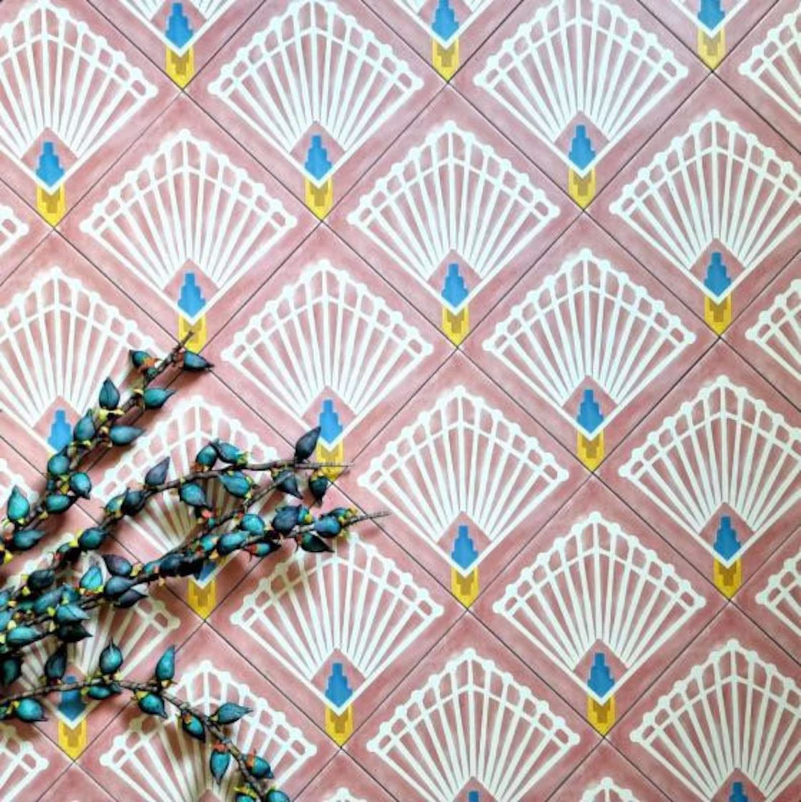 Complete Tile Pattern: Marseille Rose Anti-slip Moroccan - Etsy | Etsy (US)