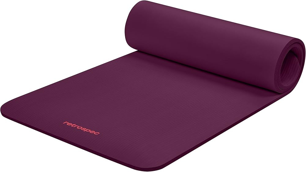 Retrospec Solana Yoga Mat 1/2" Thick w/Nylon Strap for Men & Women - Non Slip Exercise Mat for Yo... | Amazon (US)