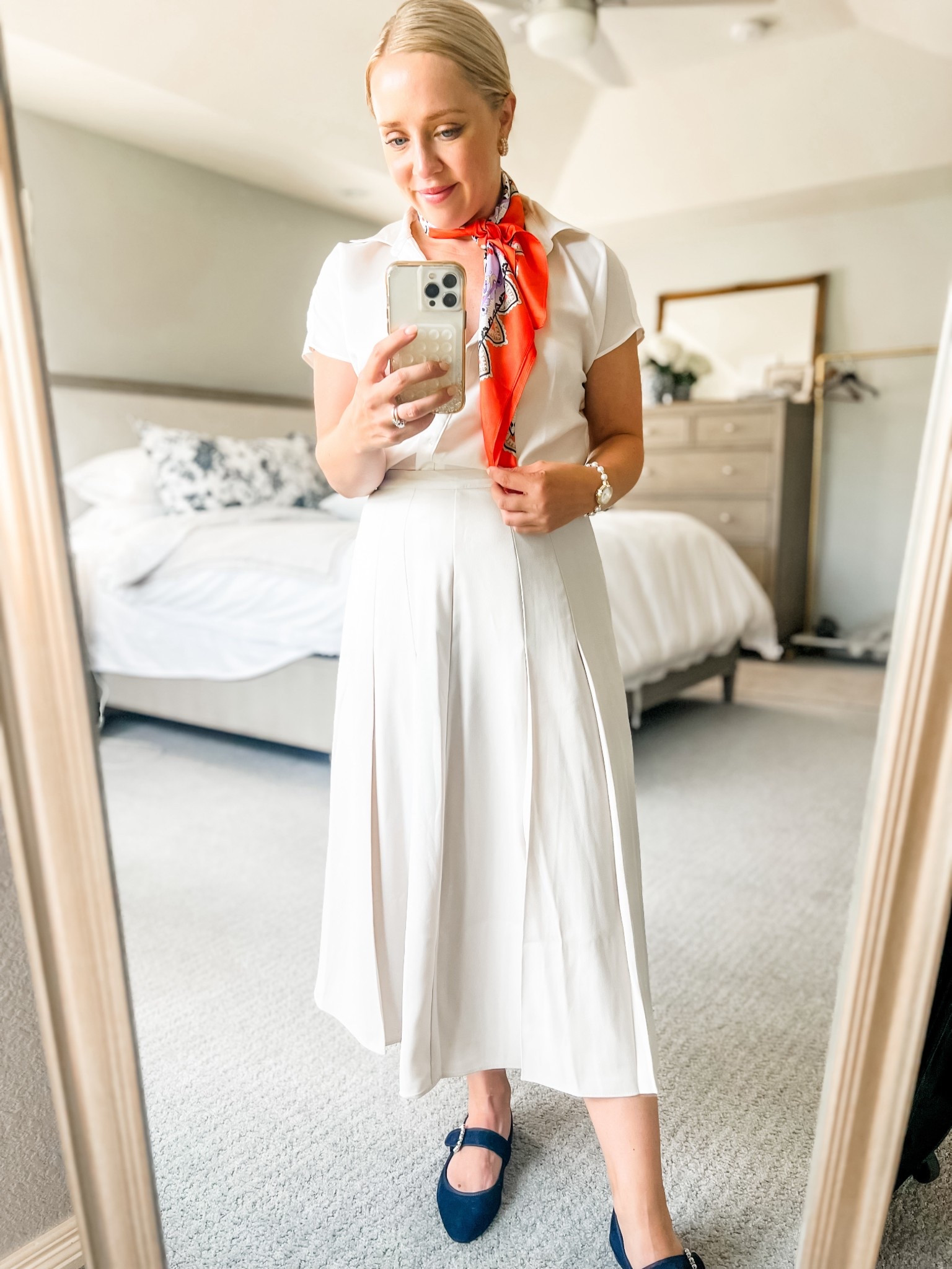 Sized down to xs in this split neck blouse and everything else fits tts! Similar scarves are linked. 

Petite outfit, summer outfit, wrap skirt, weekday outfit 

#LTKFindsUnder100 #LTKPetite #LTKSaleAlert