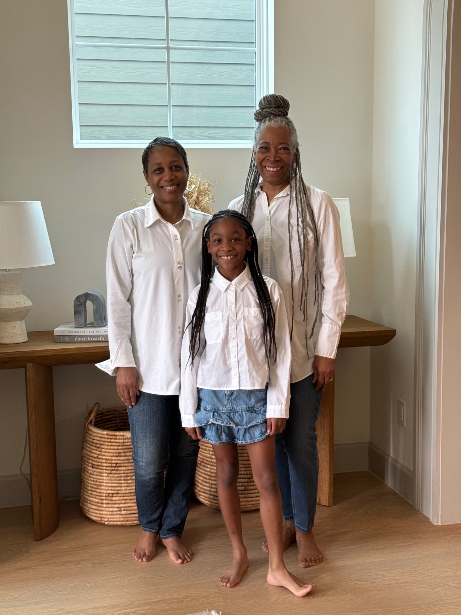Grandma and grand daughter - white button down and skinny jeans and denim skirt 

#LTKFamily #LTKStyleTip #LTKKids