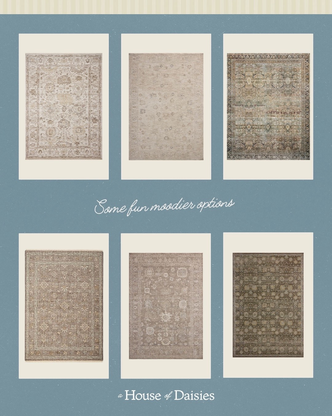 Moody rugs, neutral rugs, floral rugs, living room rugs 

#LTKStyleTip #LTKFindsUnder100 #LTKHome