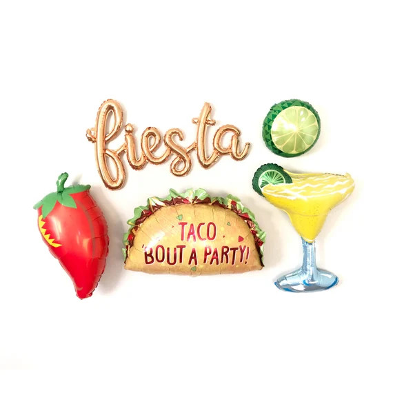 Fiesta Balloon Taco Bout a Party Balloon Margarita Balloon | Etsy | Etsy (US)