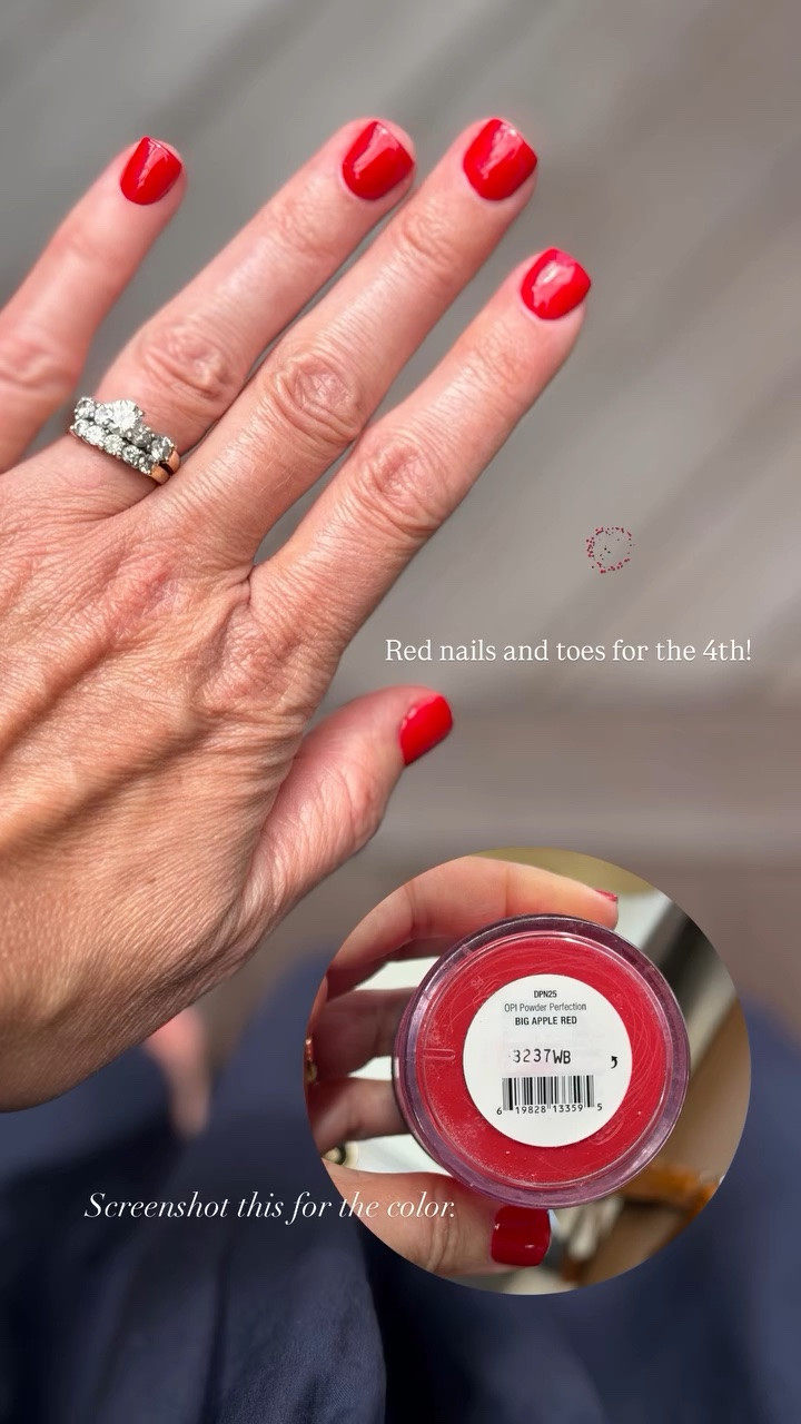 Red nails and toes for the 4th! Screenshot this for the color.