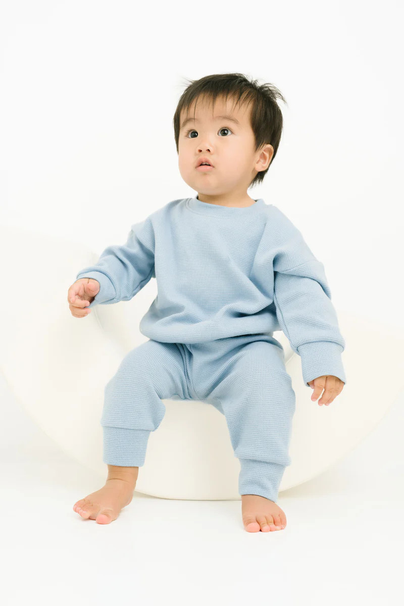 River Waffle Crewneck Set | Little One Shop Co