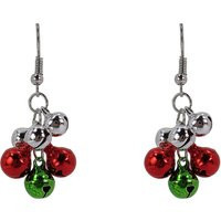 Cute Jingle Bells Holiday Christmas Earrings Created With Red, Green, & Silver in Colorful Enamel Colors | Etsy (US)