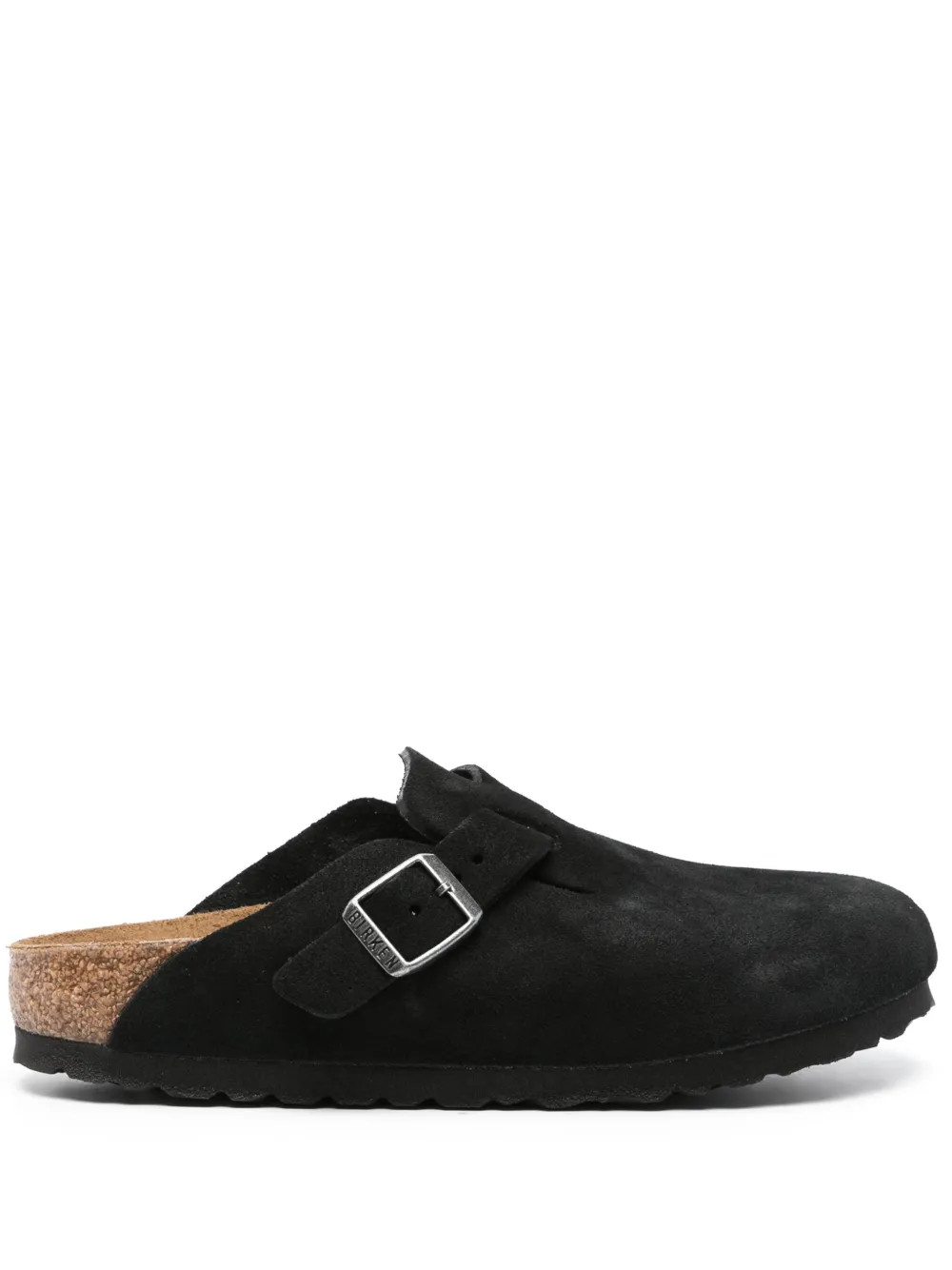 Birkenstock Boston suede mules - Black | Farfetch Global