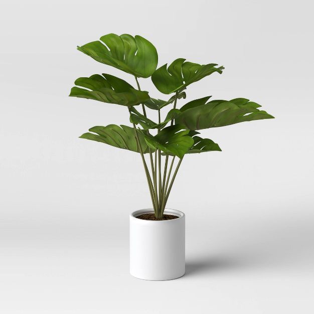 21" x 23" Artificial Monstera Arrangement in Ceramic Pot - Project 62™ | Target