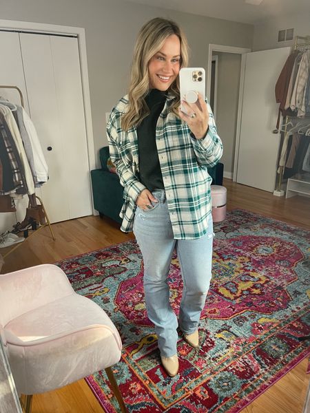 Winter sale finds! This flannel is on sale for $12!! Sweater and jeans are both 30% off  

#LTKunder50 #LTKsalealert #LTKstyletip