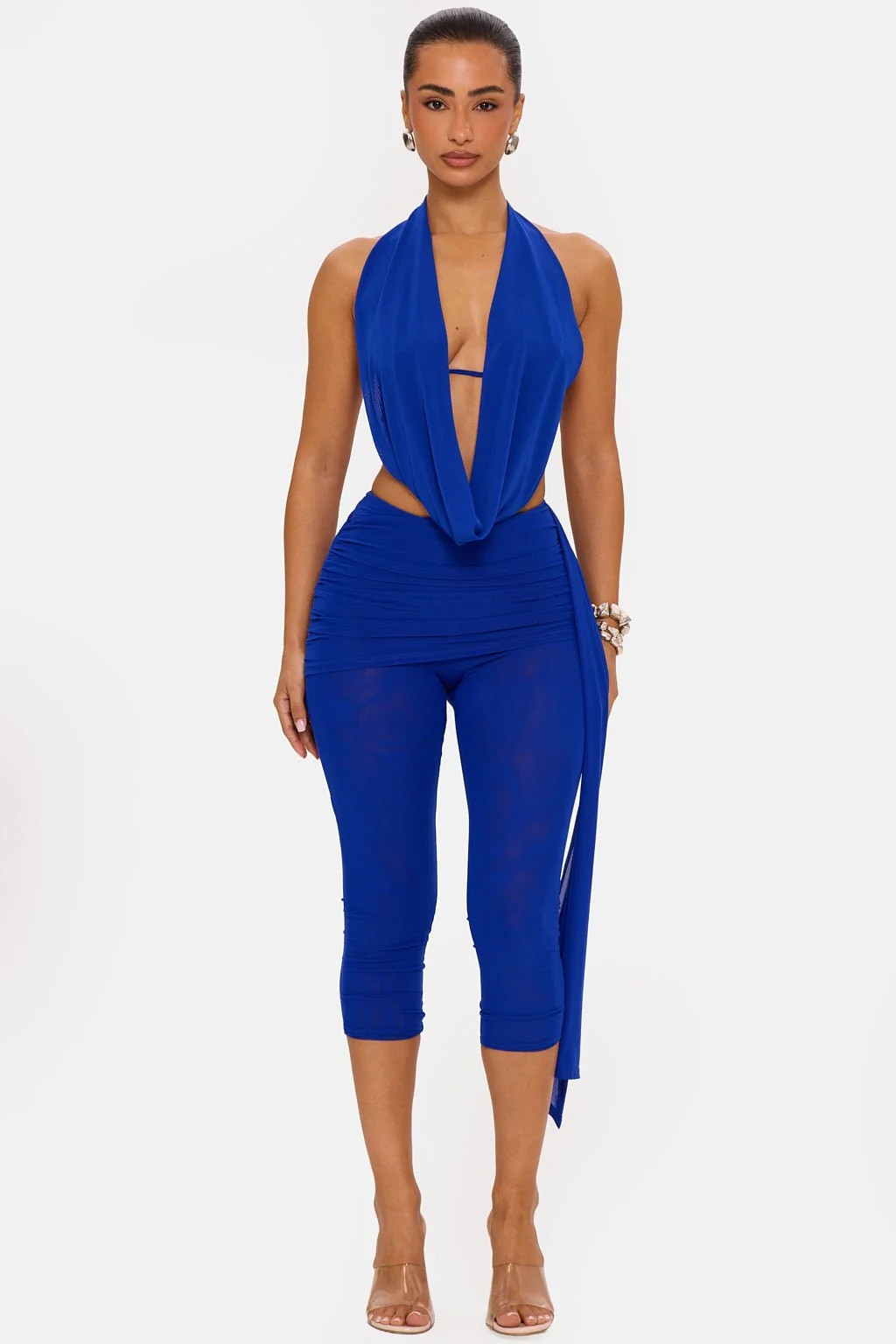 Lagoon Cobalt Blue Capri Co-Ord \u2013 Two-Piece Set | MURCI | Murci