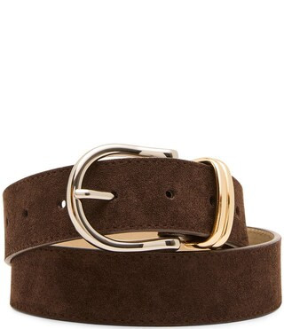 Dillard's Faux Suede Feathered Edge Stitch Belt -  M | Dillard's