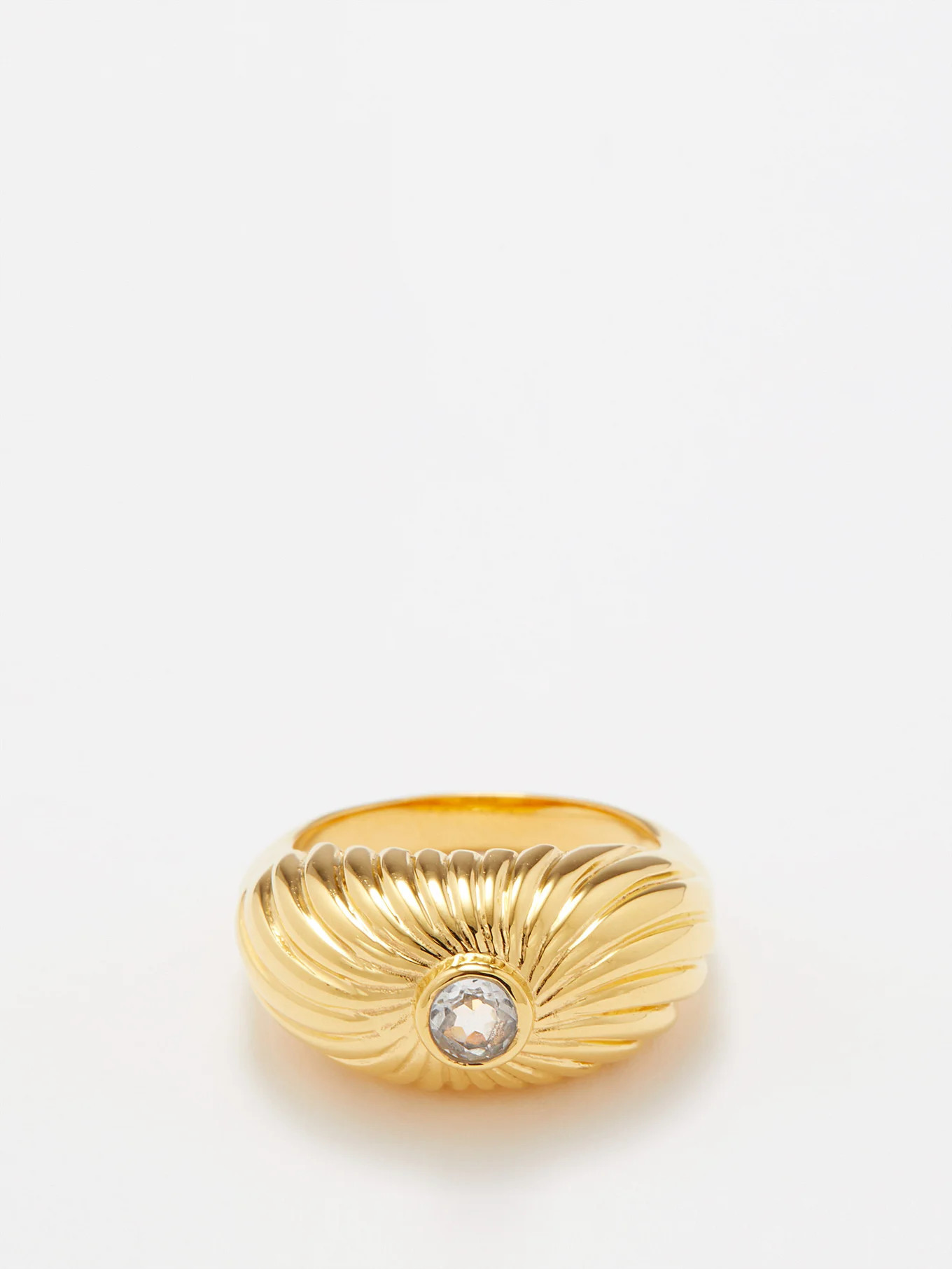 Gisele cubic zirconia & 18kt gold-plated ring | Matches (UK)